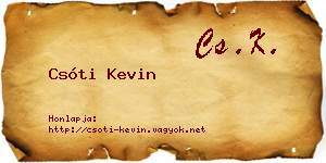 Csóti Kevin névjegykártya